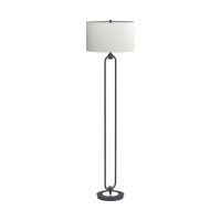 Coaster Furniture 920120 Drum Shade Floor Lamp White and Orb